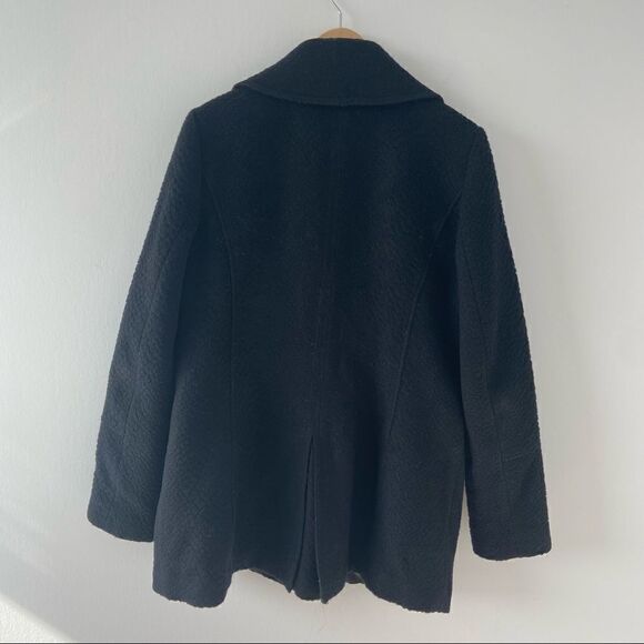 Karl Lagerfeld Navy Wool Pea Coat Size Medium - Picture 6 of 6